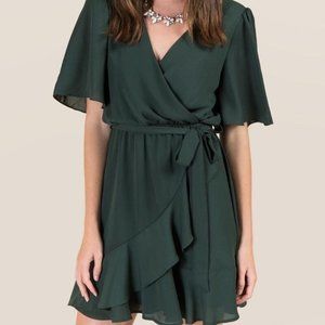 Francesca's Collections Dark Green Mini Dress